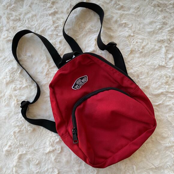Vans Got This Mini Backpack Red Unisex Y2K Vans Off The Wall Mini Bag 10x7x4 - Picture 1 of 12